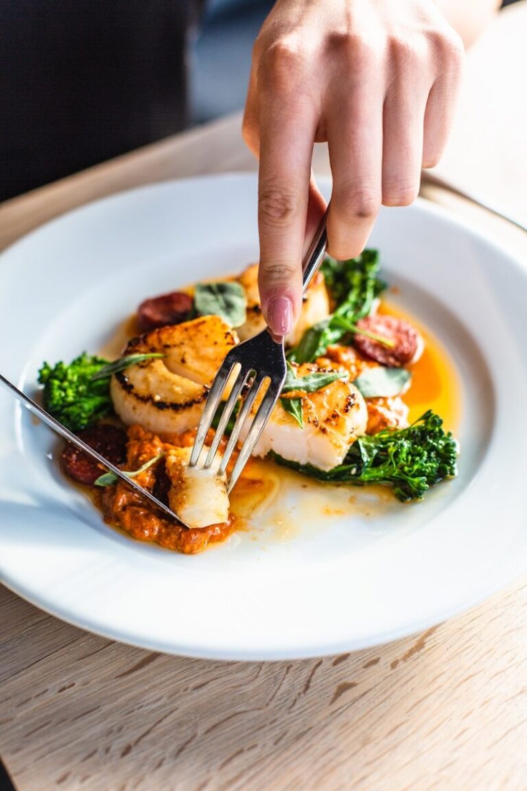 Seared Lemon Zest Scallops & Vegetables